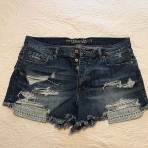 American Eagle Festival High Rise Denim Shorts